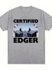 New Fashionable Edge Meme Pattern TShirt Funny NutFree Novel Casual and Comfortable ShortSleeve Shirt