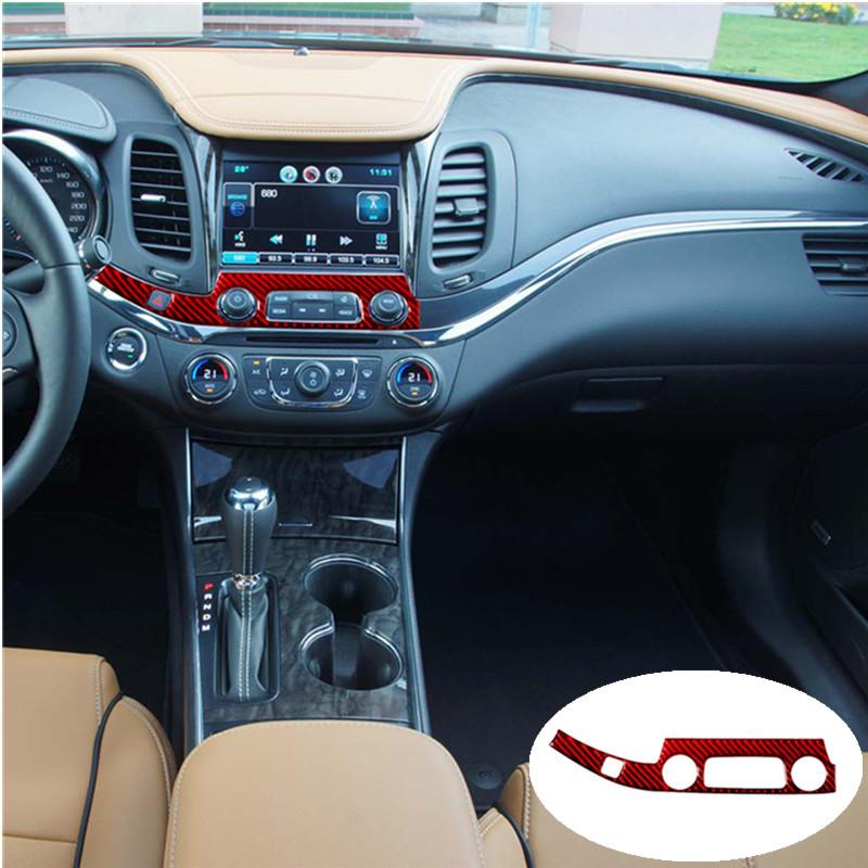 Chevrolet Impala 2014 için-Navigasyon Karbon Fiber Araba Merkezi Konsol Pano Dekorasyon Çıkartmaları İç