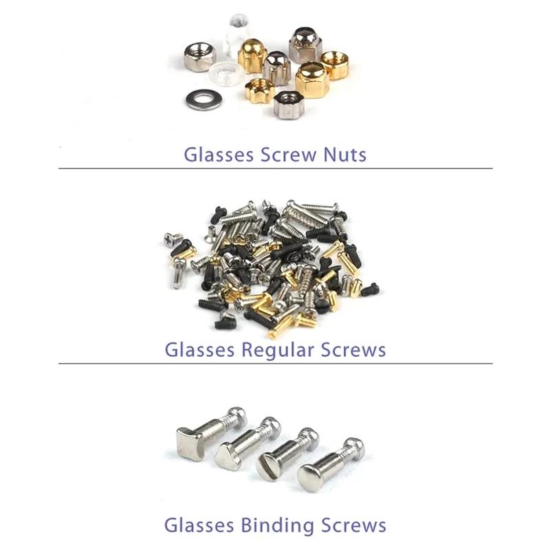 500-teiliges Reparaturset für Brillen und Sonnenbrillen, Werkzeug, Brillen-Schraubendreher, Schrauben-Set, Muttern, Nasenpads, optische Reparaturwerkzeuge, verschiedene Teile