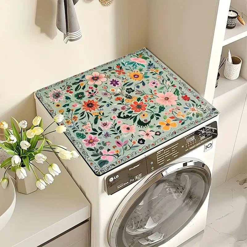 

VIKAMA Винтажный Цветочный Чехол для Стиральной Машины Впитывающий Нескользящий Коврик для Посуды Кухонный Коврик для Слива Кухонные Аксессуары 30x40cm 12x16inch