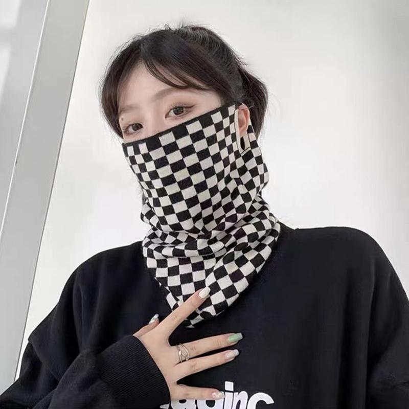 Versatile Winter Hanging Ear Mask Scarf Warm Windproof Face Mask Neck Protection For Women Outdoor Sports Headscarf