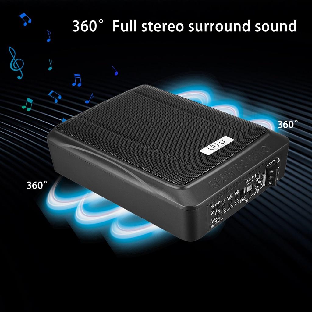 12V 900W 10 Zoll Subwoofer Auto Audio Schlanker Sitz Aktiver Subwoofer Auto Subwoofer Auto HIFI Verstärker