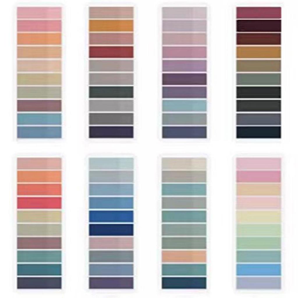 Morandi Index Tabs: Transparent, Extra-Fine Bookmark Stickers In 100 Colors for Students