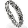 Cast Stainless Steel Cross Bracelets Vintage Metal Bangle Heavy Retro 15MM Chain Men‘s Bracelets Cool Male Hand Jewelry Armband
