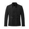 SEPTWOLVES Men's Striped Lapel Workwear Jacket