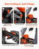 VEVOR Gas Powered Chainsaw 457.2 mm 52CC 2kW 2 Stroke Engine Gas Chainsaw, for Wood Cutting, Tree Trimming & Land Clearing, Throttle-Synced Choke