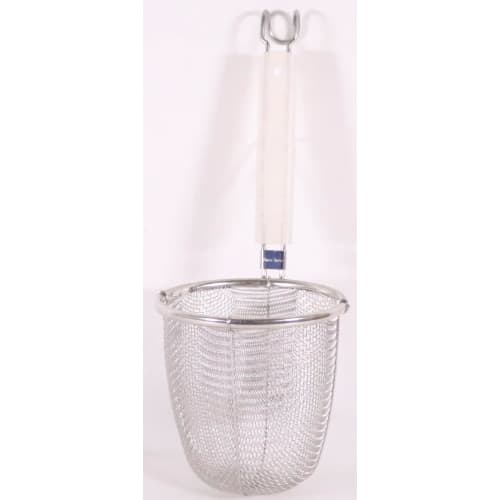 Three Snow Silicone Handle Drainer, 18-8 Stainless Steel, Commercial Ramen Drainer, Tsubame-Sanjo, Made in Japan, Three Snow Shinkoshi Works, 10123