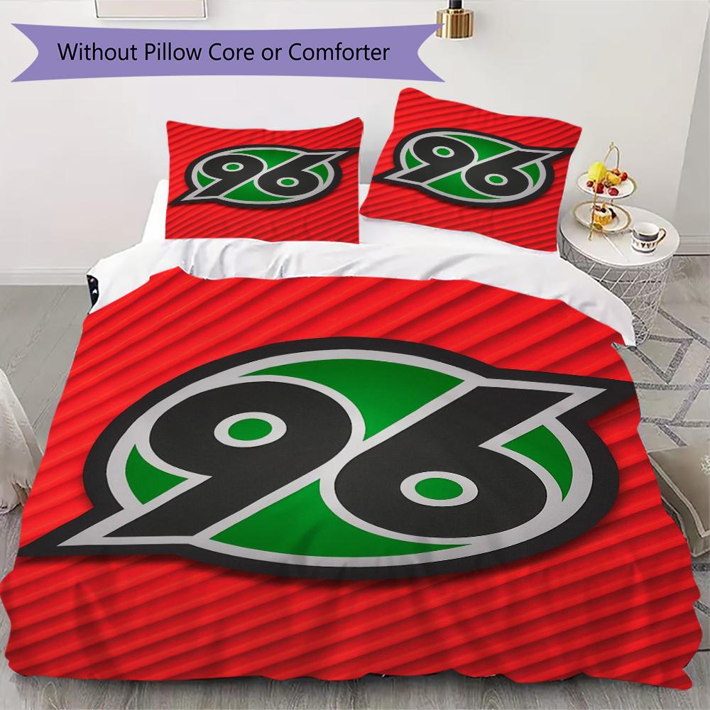 

Hannover 96 Pattern Bedding uilt Set uilt Cover Pillowcase Home Decoration Birthday Gift (1 * duvet cover + 2 * pillowcase without core)57 135x200cm