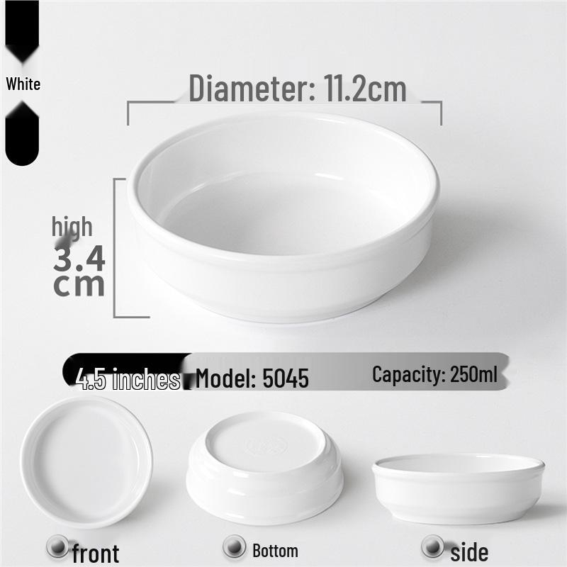 Zweifarbige Melamin-Tischware: Kleines Schalen- und Schalenset für Buffet und Grill-Dipsaucen.