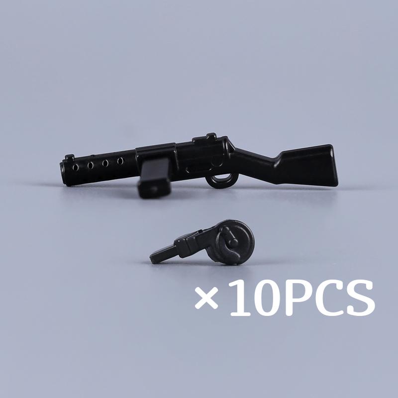 WW II Army Figures Accessory Parts Brick Playset WW2 Soldiers Army Warrior SWAT Police SWAT Machine Gun Scale Ratio Model Block Bricks Toys Playsetss