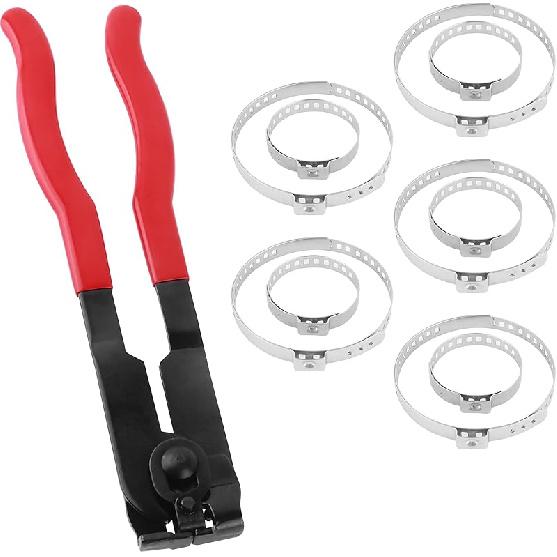 CV Boot Clamp Pliers Kit,10PCS CV Boot Clamp + 1PCS Ear Clamp Pliers,Universal Car Accessorie(Clamp Pliers/1PCS) Clamp Pliers/1pcs