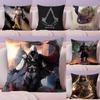 A-Assassins C-Creed Game Cushion Cover Plush Fabric Soft Double-Sided Printed Sofa Warm Winter Home Gift Pillow Cover