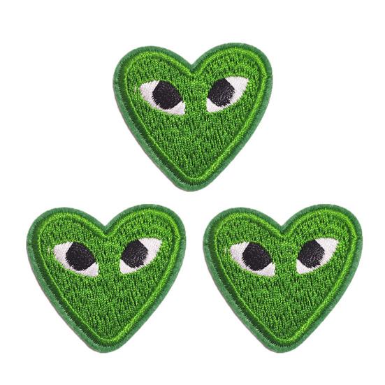 1 Set Stickerei-Patch Feine Verarbeitung Breite Verwendung Stoff Aufnäher Herzform DIY Aufkleber Applikation Kleidung Zubehör