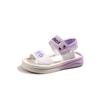 Girls Summer Sandals Children Beach Shoes Soft Sole Non-slip Kids Casual Sandals Simple Hook & Loop Breathable 2024 New