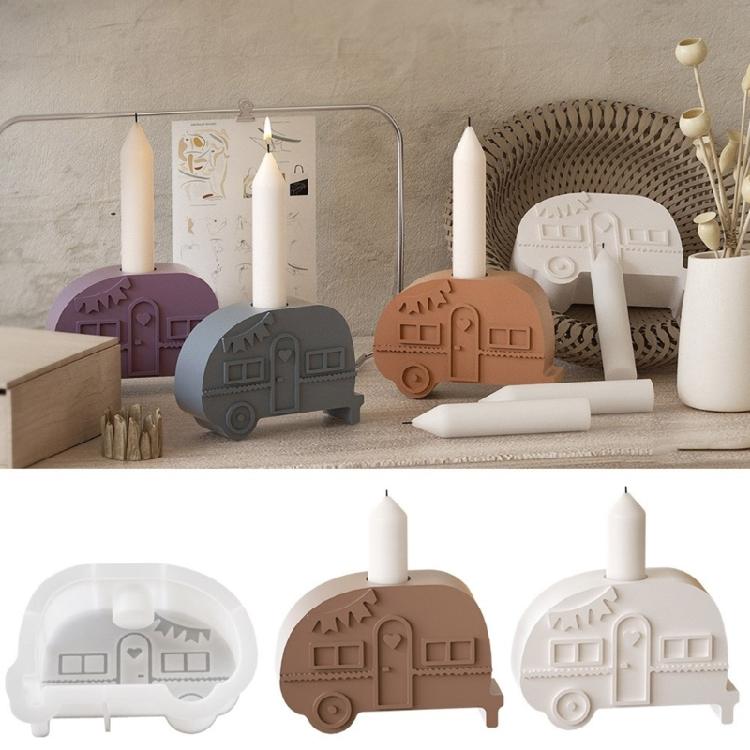 Multipurpose Silicone Caste Mold Set Accessory Portable for Handmade Resin and Plaster Candle Stands Decoration