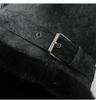 JK2035 Men's Plus Size Leather & Fur Lapel Jacket - Thickened Velvet for Autumn/Winter