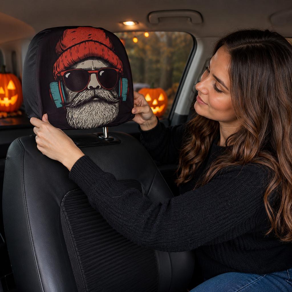 Car Headrest Covers for Seats Set of 2 Vehicle Headrest Protector Car Interior Accessories