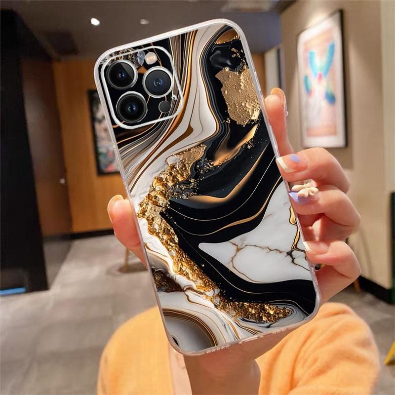 Pink Gold marble Phone Case For iPhone 17 Pro Max Air 17 16 15 14 13 Pro Max 15 16 Pro 15Plus iphone 15ProMax