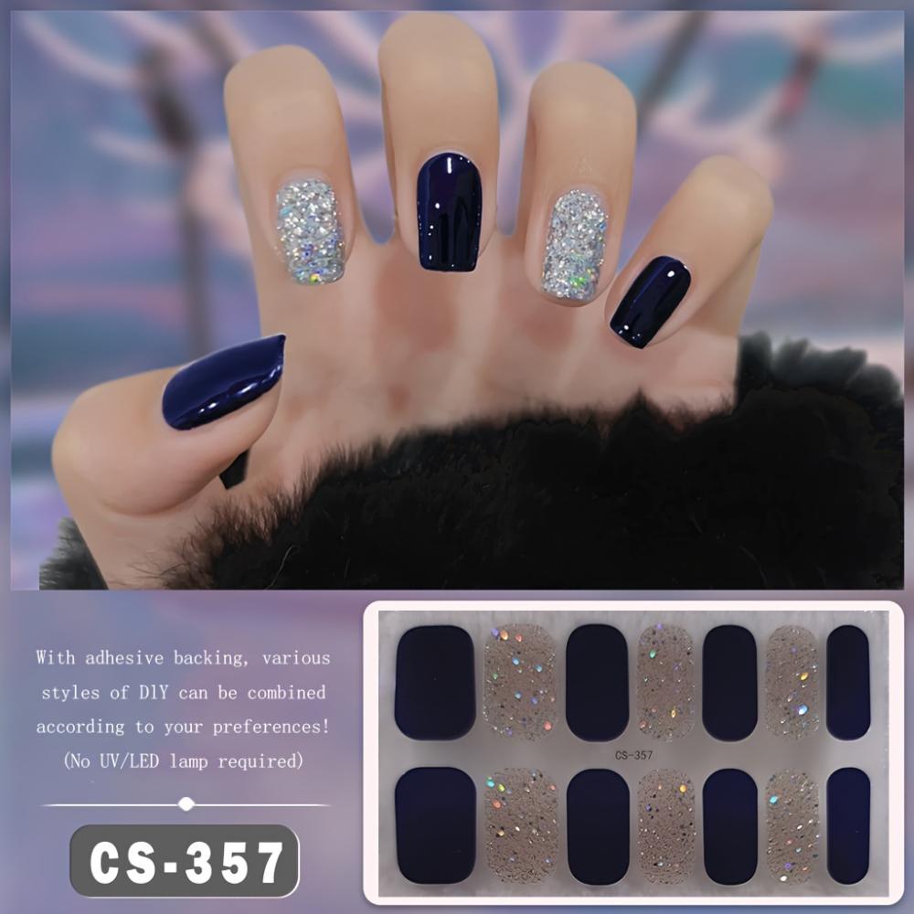Dashing Diva Nail Strips Women's Fashion Nail Stickers Self-Adhesive Full Nail Wraps Waterproof Free Sealing Gel Nail Film