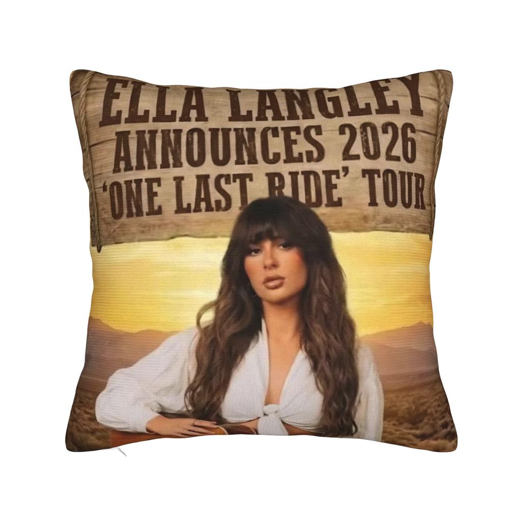 Ella Langley Tour Pillow Cover Merch Printed Cushion Cover Decorations Pillow Case Cover Home Multiple Sizes