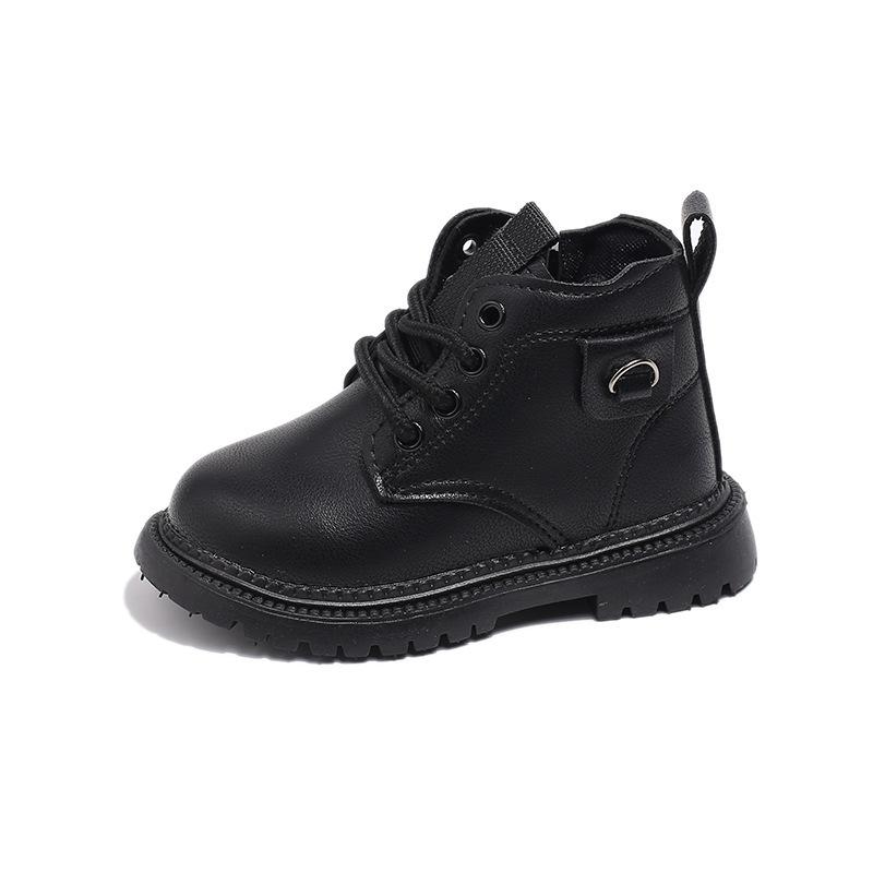 Kids Martin Boots Spring Autumn Non Slip Leather Shoes For Boys And Girls Toddler Single Boots