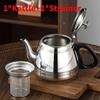 Traditional Stainless Steel Water Kettle With Mesh Filter For Home Tea Brewing And Boiling