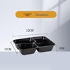 JingJingRS Disposable 3-Compartment Rectangular Lunch Box Bases