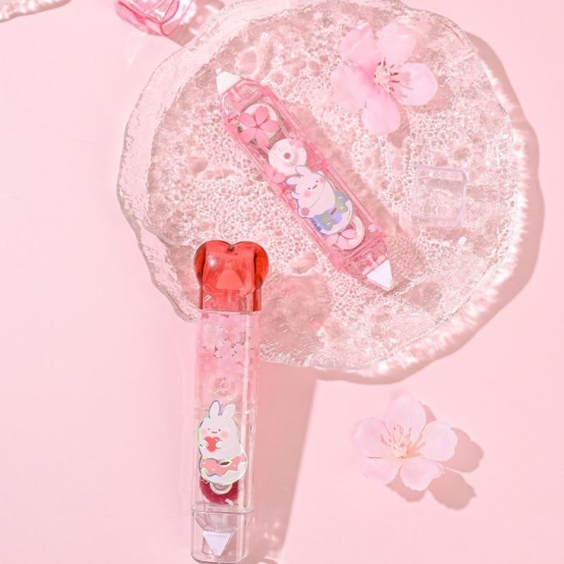1pcs BuYoYO Correction Tape Glue Tape 2 In 1, Kawaii Rabbit Cherry Blossom Double Sided Design