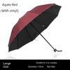 Extra-Large Ten-Rib Sunshade Umbrella, Business-Grade Black-Coated Double Sun Umbrella, Folding Umbrella