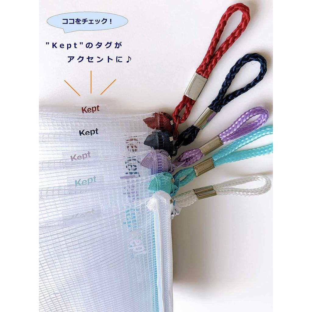 Raymay Fujii Klarsicht-Federmäppchen, Stiftebeutel, Dunkelblau, KPF603K