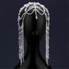 Pearls Tassels Hairpiece Elegant Weddings Headdress Original Handmade Headwear for Weddings and Parties