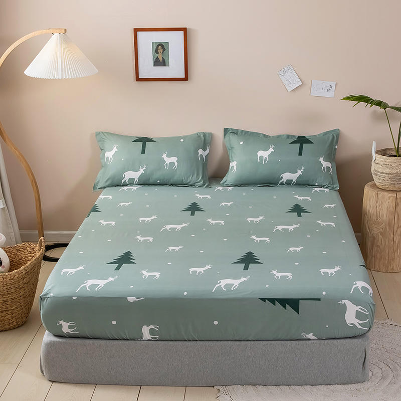 1pc Bed Sheet Single/Double/Queen/King Size Fitted Sheet On Rubber Band Twin Mattress Cover With Elastic(no Pillowcase)