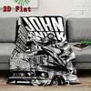 John Wick 2D Flat Pattern Flannel Blanket High quality All Seasons Warmth and Comfort Perfect for Christmas Gifts.SMT0917572