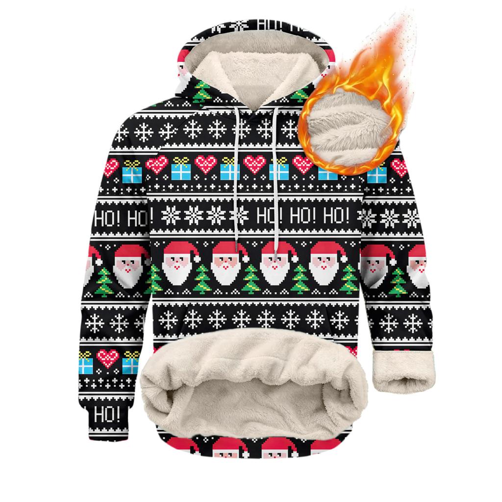 Pánská ležérní fleecová mikina s dlouhým rukávem a kapsami