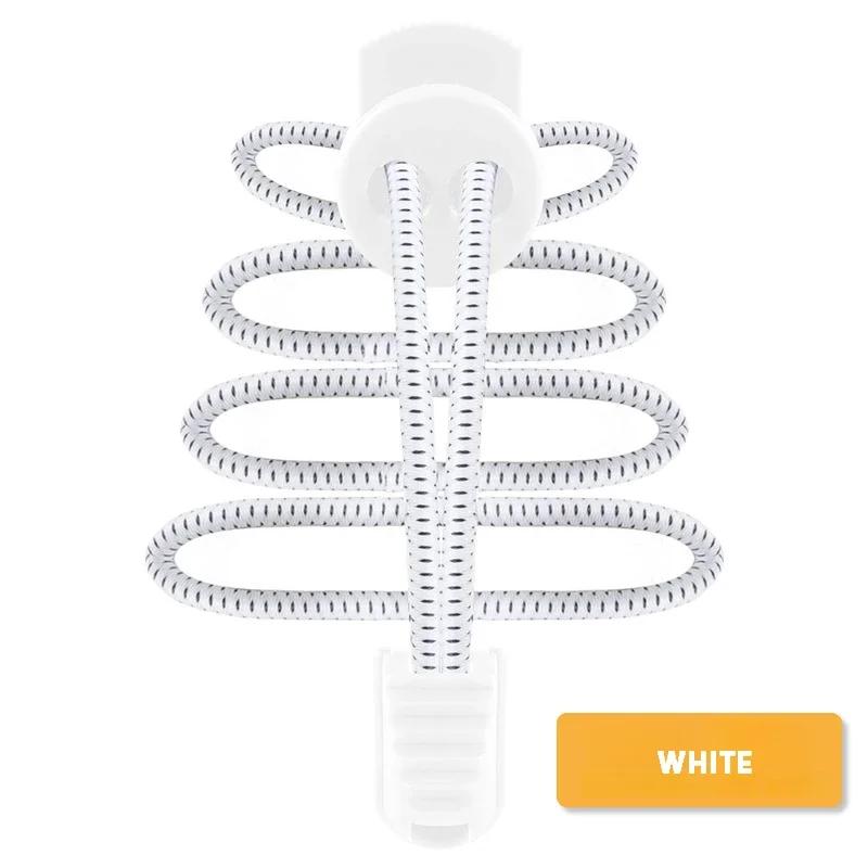 Round Tennis Laces Without Ties Lock Shoe Laces Adult Kids Sneakers Elastic Shoelaces Rubber Bands for Shoes Accesories 1Pair