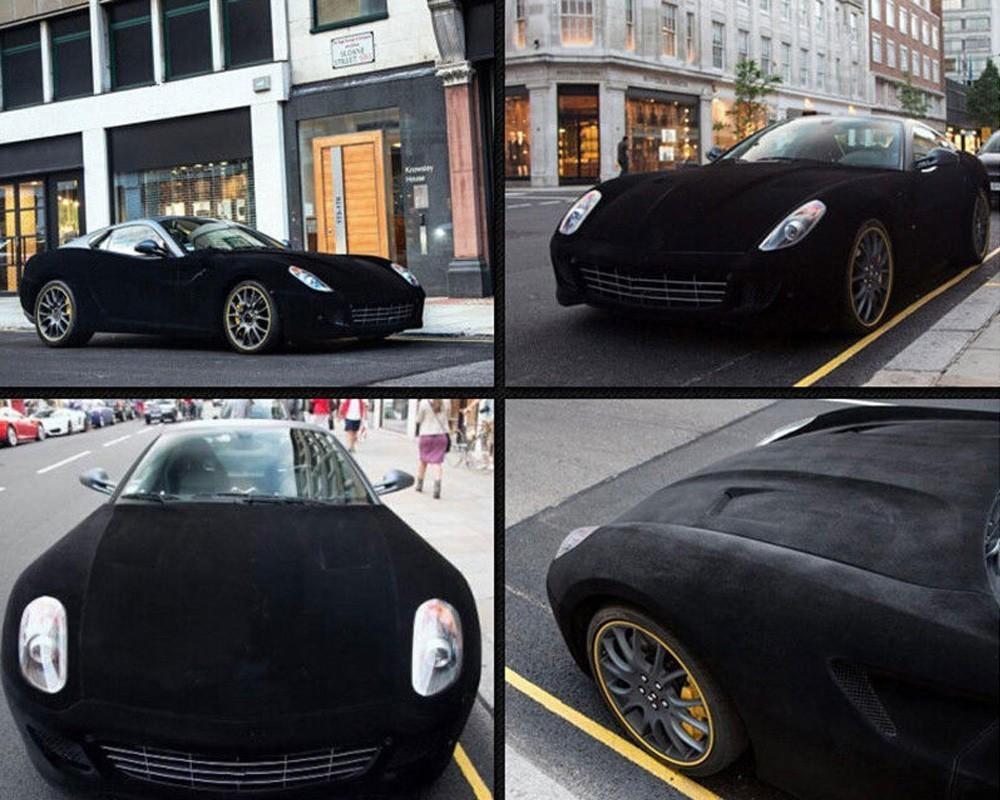 Tissu Velours Suédine Texturé Vinyle Film Covering Véhicule Décoration Voiture DIY Tissu Fourrure Autocollant Adhésif Rouleau Style Voiture