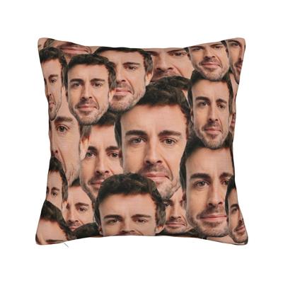Fernando Alonso Head Pillowcase Stuff Soft Cushion Cover Decorative Funny Pillow Case Cover Home Multi-Size