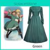Howls moving Castle Sophie Damen Knopfleisten-Brustkleid Cosplay Uniform
