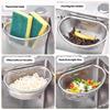 Metal Kitchen Drain Strainer Flexible Basket Sink Accessory Drain Strainer Food Scrap Catcher Stainless Steel Texture