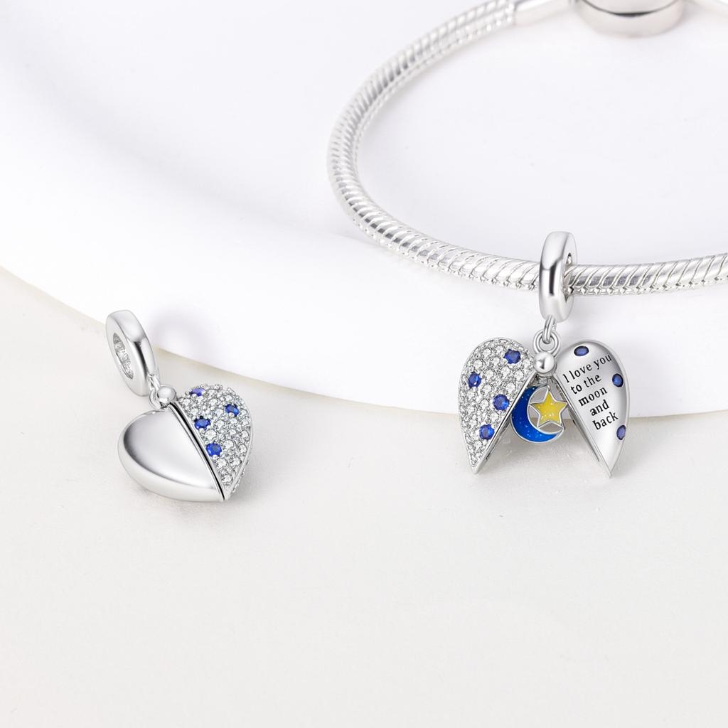 Copper Charms Blue Series Beads Fit Bracelet Pendants Diy Original Charm Fashion Making Jewelry For Women