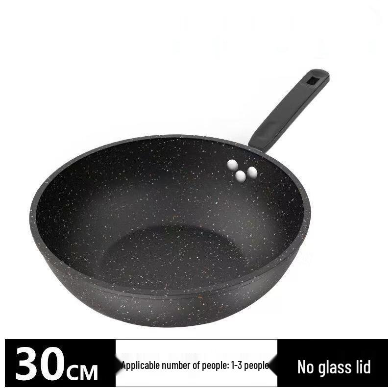Wutuo 32cm Non-Stick Iron Flat Pan with Lid
