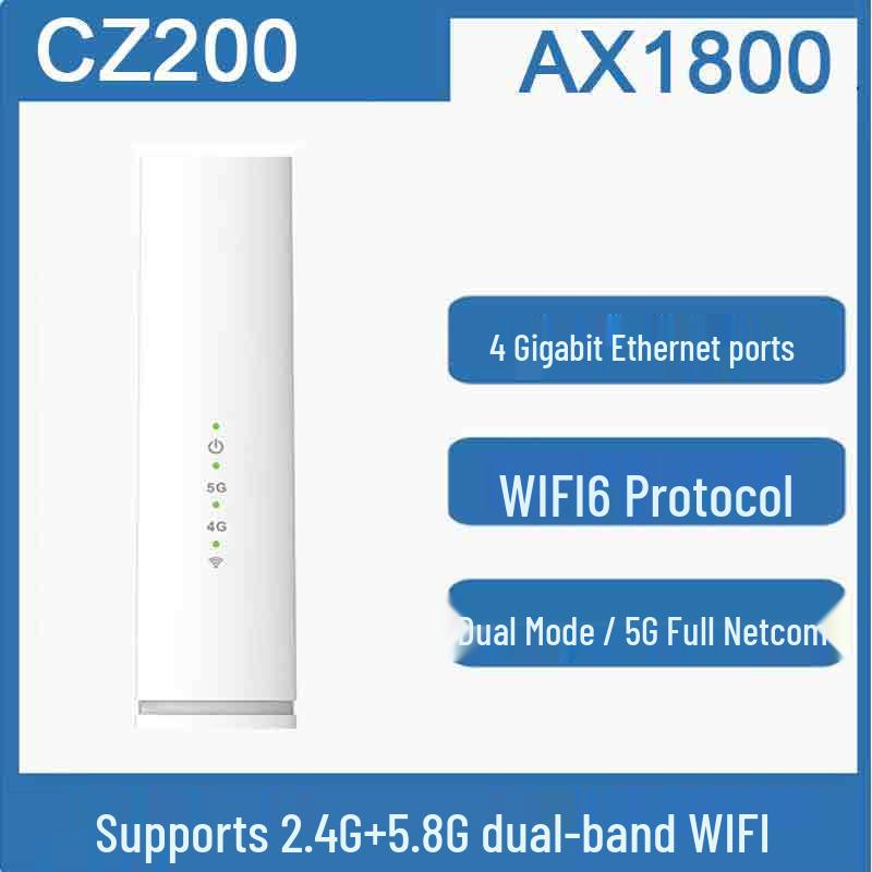 5G WiFi6 Dual-Mode Router with 4 Gigabit Ports, Supports Dual Band AX1800 (CZ200)
