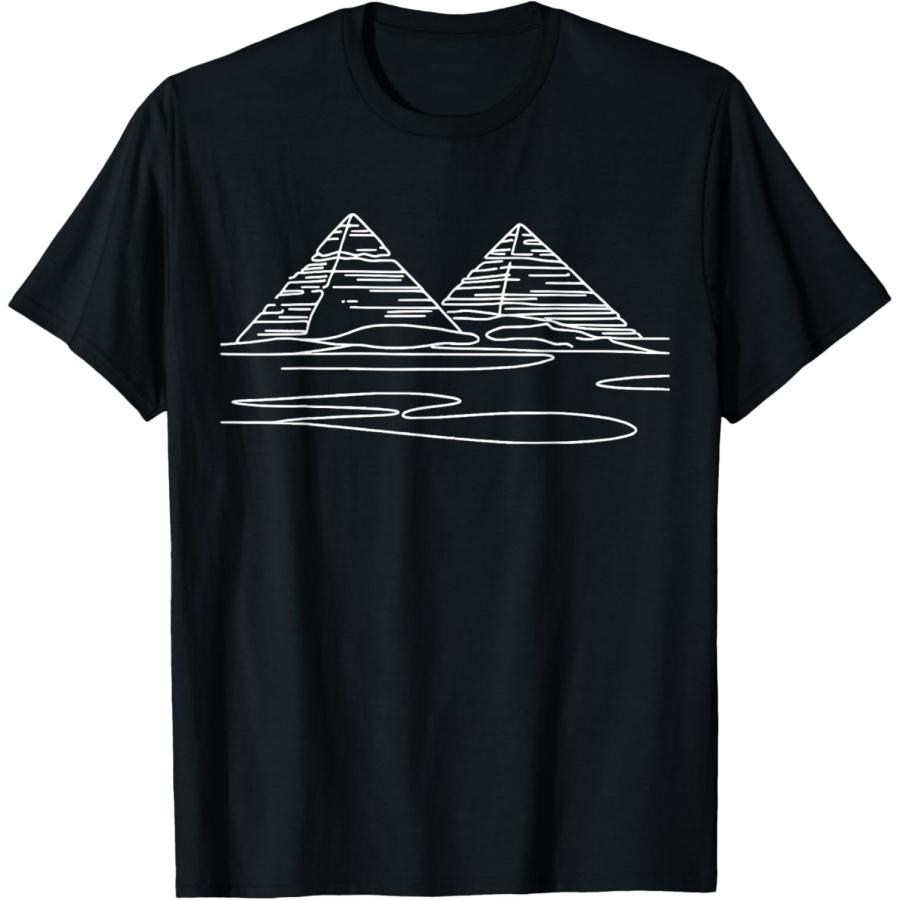 

One Line Art Drawing Egyptian Pyramids T-Shirt XXXXXL чорний