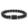 Constellation Black Frosted Black Agate Beaded Couple Bracelet