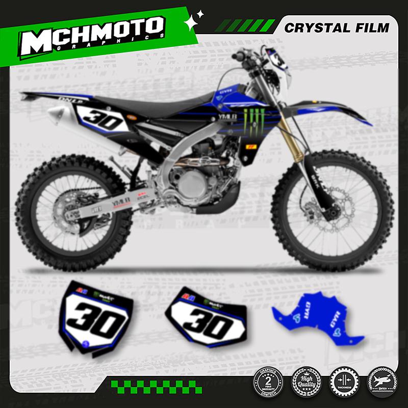 MCHMFG  Team Graphics Decal Stickers For YAMAHA WRF450 2016 2017 2018 YZF450X 2015 2016 2017 2018 Number Name