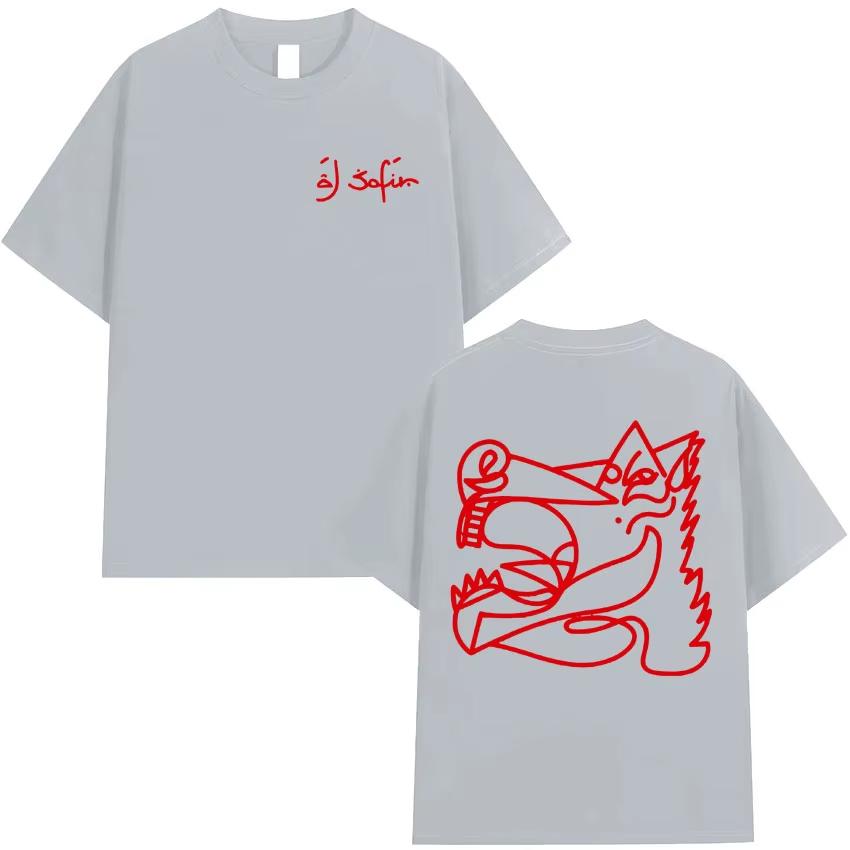 Rapper Al Safir Tour Graphics Short Sleeve Tshrit Mens Harajuku Oversized Tide Tshirts Casual Style Y2K T Shirt Unisex Teenagers