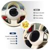 For 2008-2026 Fiat 500 For Abarth Real Carbon Fiber Car Steering Wheel Button Frame Logo Outer Ring Sticker Car Accessories