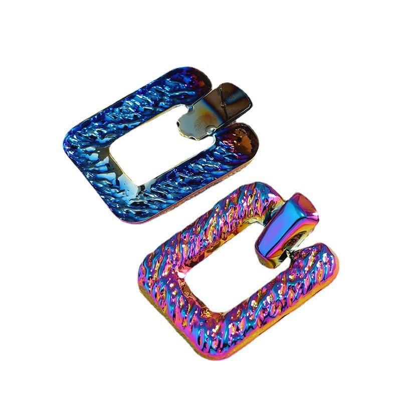Bohemian Square Iridescent Earrings: Exaggerated European and American Style Ear Pendants