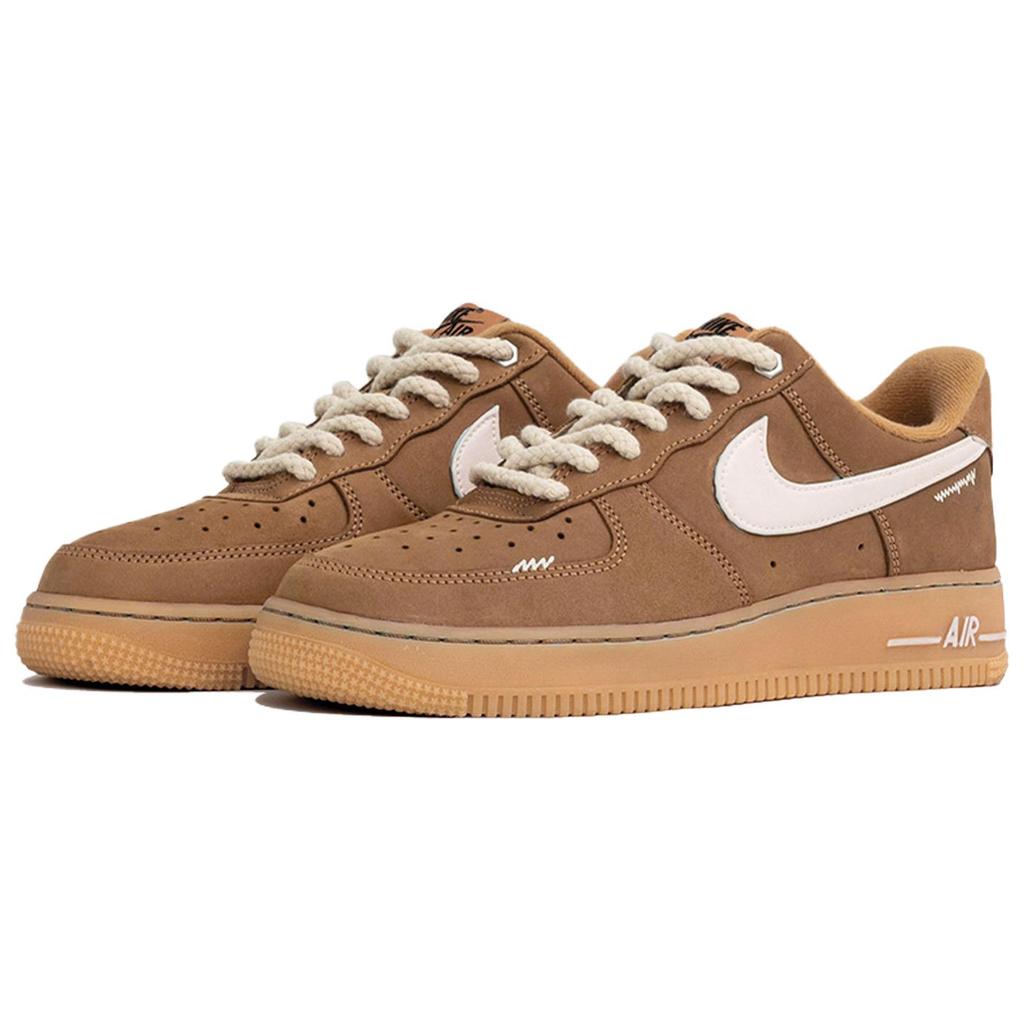 Nike Air Force 1 Slip Resistant Slip Resistant Low top Skateboard Shoes Unisex Khaki CJ9179-200(Team113-S-BOX)
