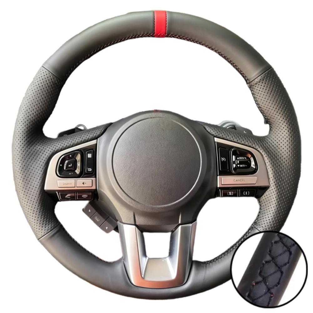 Hand Stitched Non-slip Artificial Leather 2015-2017 Outback 2014-2017 Forester 2015 Steering Wheel Cover For Subaru Legacy XV